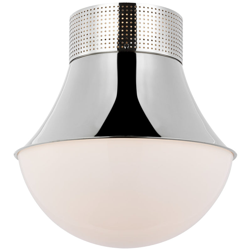 Visual Comfort Signature KW 4094PN-WG LED Flush Mount, Polished Nickel