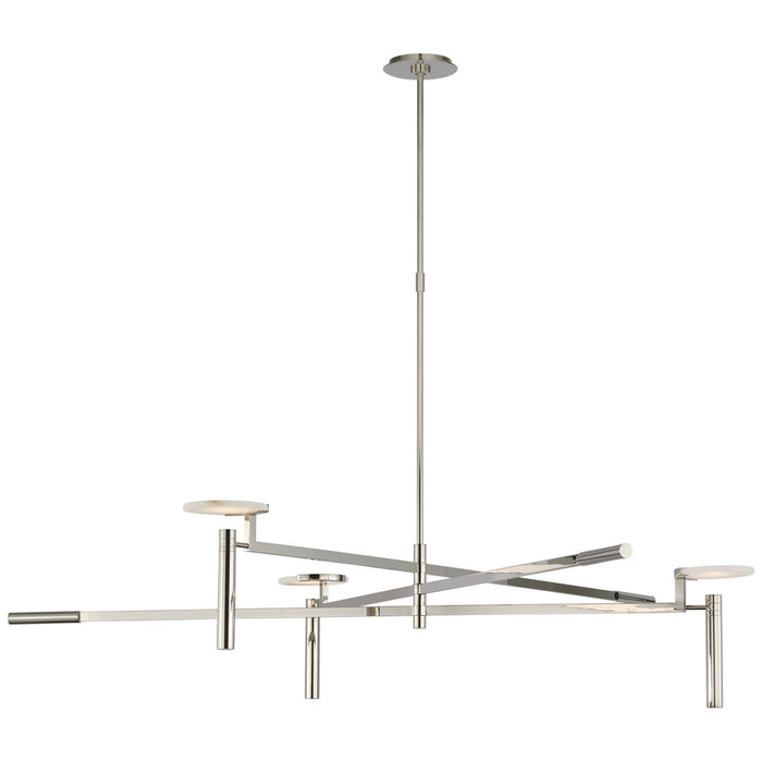 Visual Comfort Signature KW 5603PN-ALB LED Chandelier, Polished Nickel