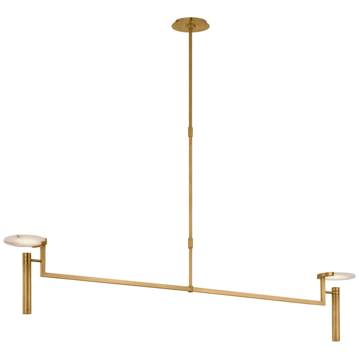 Visual Comfort Signature KW 5605AB-ALB LED Chandelier, Antique-Burnished Brass