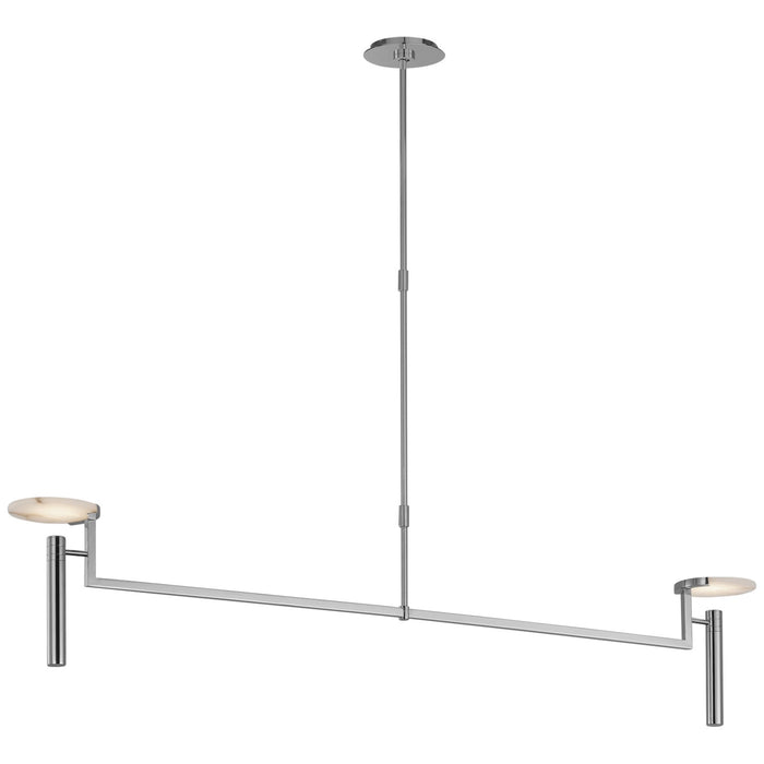 Visual Comfort Signature KW 5605PN-ALB LED Chandelier, Polished Nickel