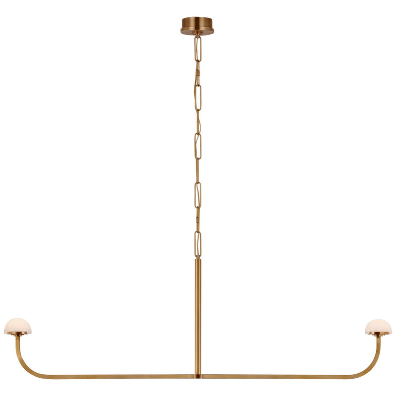 Visual Comfort Signature KW 5625AB-ALB LED Chandelier, Antique-Burnished Brass