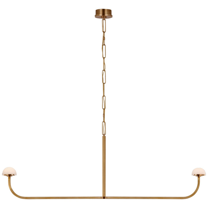 Visual Comfort Signature KW 5625AB-ALB LED Chandelier, Antique-Burnished Brass