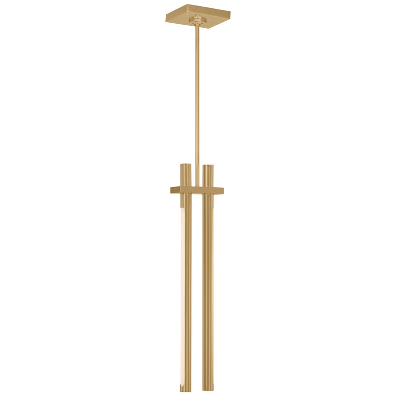 Visual Comfort Signature KW 5734AB LED Pendant, Antique-Burnished Brass