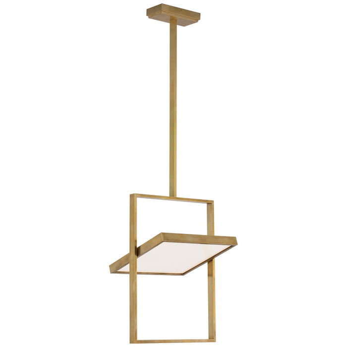 Visual Comfort Signature LR 5850HAB LED Pendant, Hand-Rubbed Antique Brass