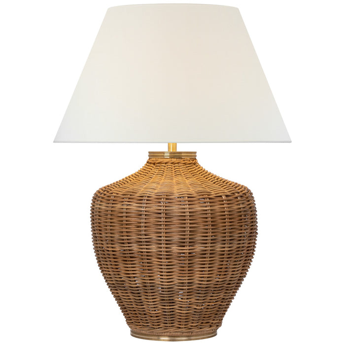 Visual Comfort Signature MF 3012NTW-L LED Table Lamp, Natural Wicker