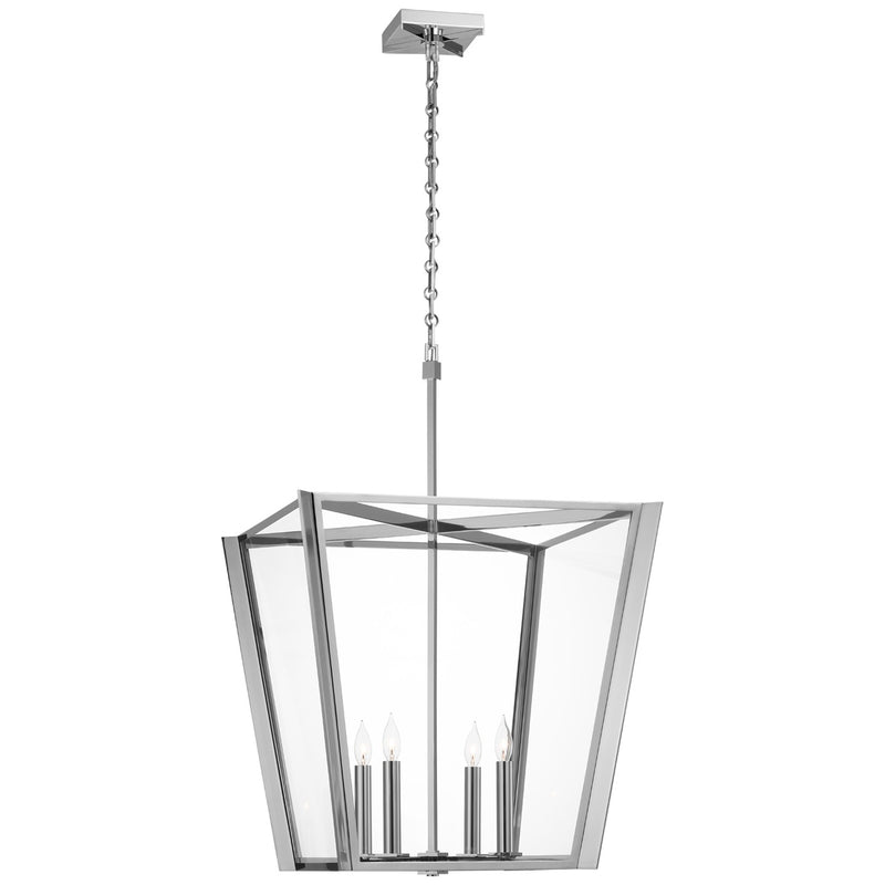 Visual Comfort Signature PCD 5252PN-CG LED Lantern, Polished Nickel