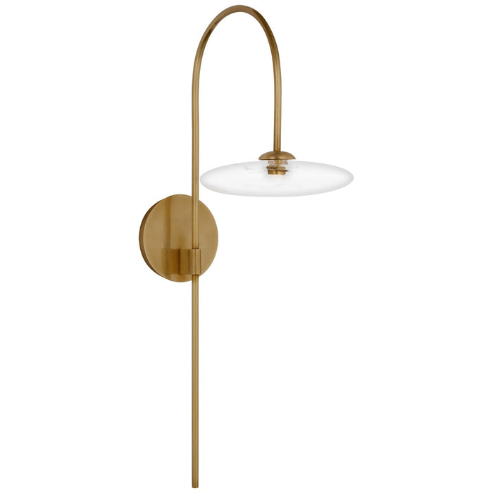 Visual Comfort Signature S 2692HAB-CG LED Wall Sconce, Hand-Rubbed Antique Brass