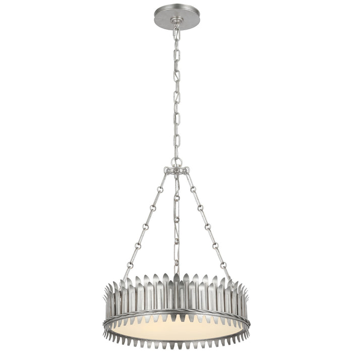 Visual Comfort Signature SK 5205BSL-FA LED Chandelier, Burnished Silver Leaf