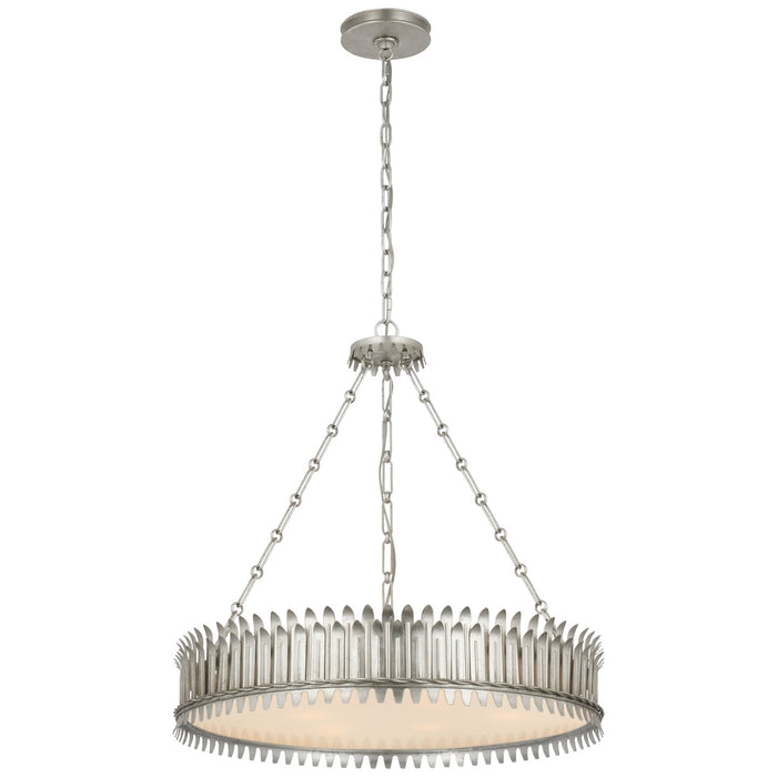 Visual Comfort Signature SK 5206BSL-FA LED Chandelier, Burnished Silver Leaf