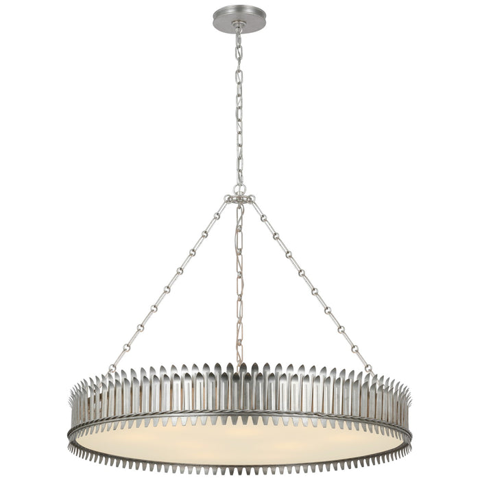 Visual Comfort Signature SK 5207BSL-FA LED Chandelier, Burnished Silver Leaf