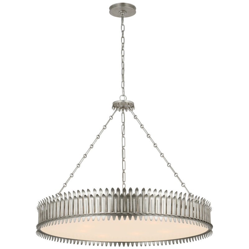 Visual Comfort Signature SK 5207BSL-FA LED Chandelier, Burnished Silver Leaf