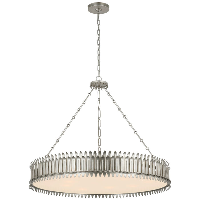 Visual Comfort Signature SK 5207BSL-FA LED Chandelier, Burnished Silver Leaf