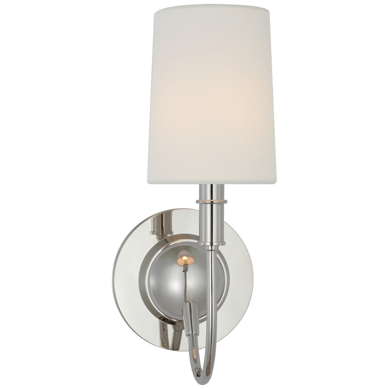 Visual Comfort Signature TOB 2067PN-L One Light Wall Sconce, Polished Nickel