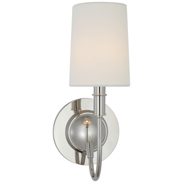 Visual Comfort Signature TOB 2067PN-L One Light Wall Sconce, Polished Nickel