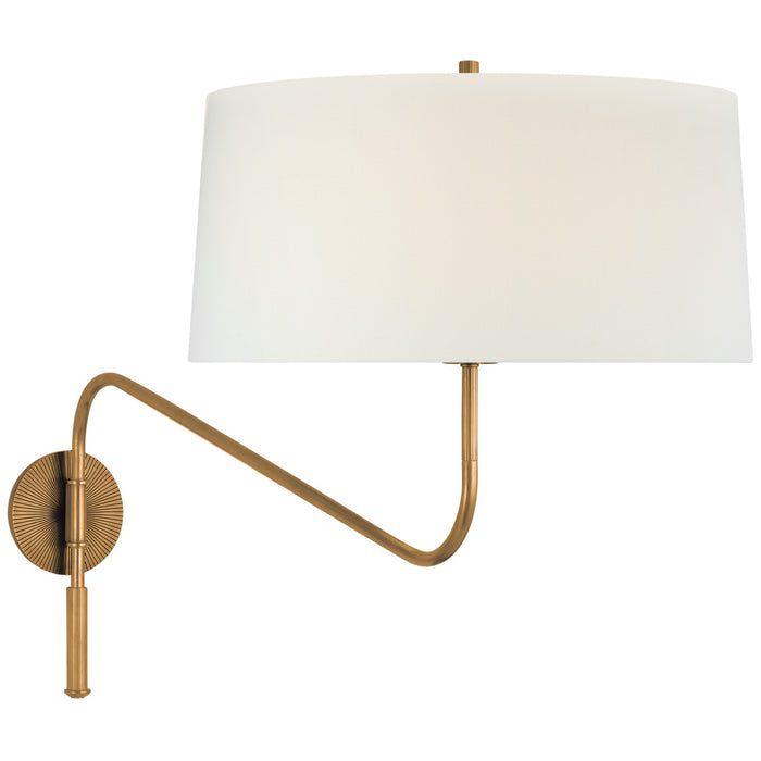 Visual Comfort Signature TOB 2350HAB-L LED Swinging Wall Light, Hand-Rubbed Antique Brass
