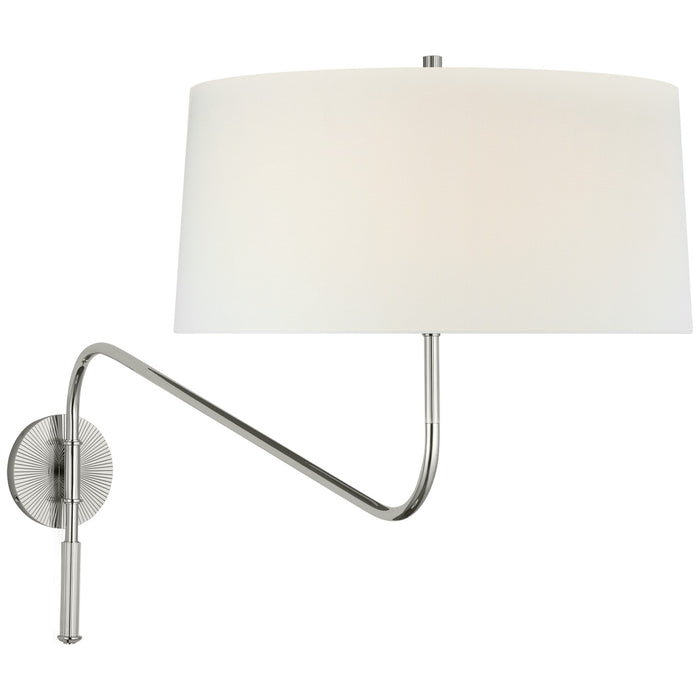 Visual Comfort Signature TOB 2350PN-L LED Swinging Wall Light, Polished Nickel