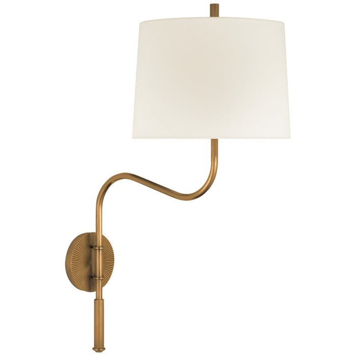 Visual Comfort Signature TOB 2351HAB-L LED Swinging Wall Light, Hand-Rubbed Antique Brass