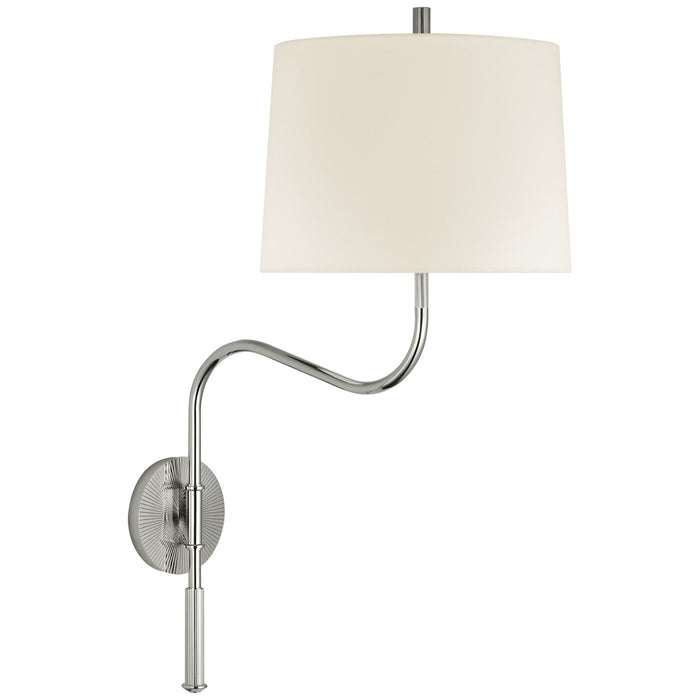 Visual Comfort Signature TOB 2351PN-L LED Swinging Wall Light, Polished Nickel