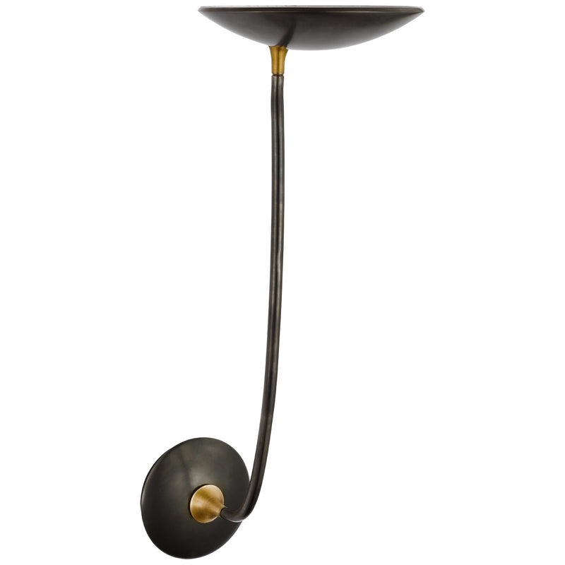 Visual Comfort Signature TOB 2783BZ/HAB LED Wall Sconce, Bronze and Hand-Rubbed Antique Brass