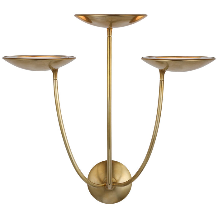 Visual Comfort Signature TOB 2785HAB LED Wall Sconce, Hand-Rubbed Antique Brass