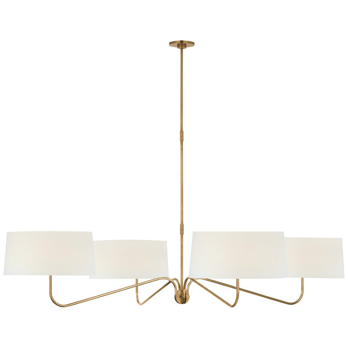 Visual Comfort Signature TOB 5350HAB-L LED Chandelier, Hand-Rubbed Antique Brass