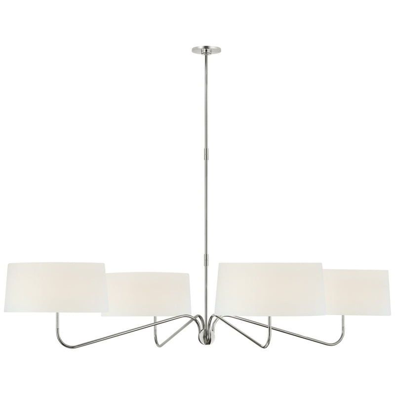 Visual Comfort Signature TOB 5350PN-L LED Chandelier, Polished Nickel