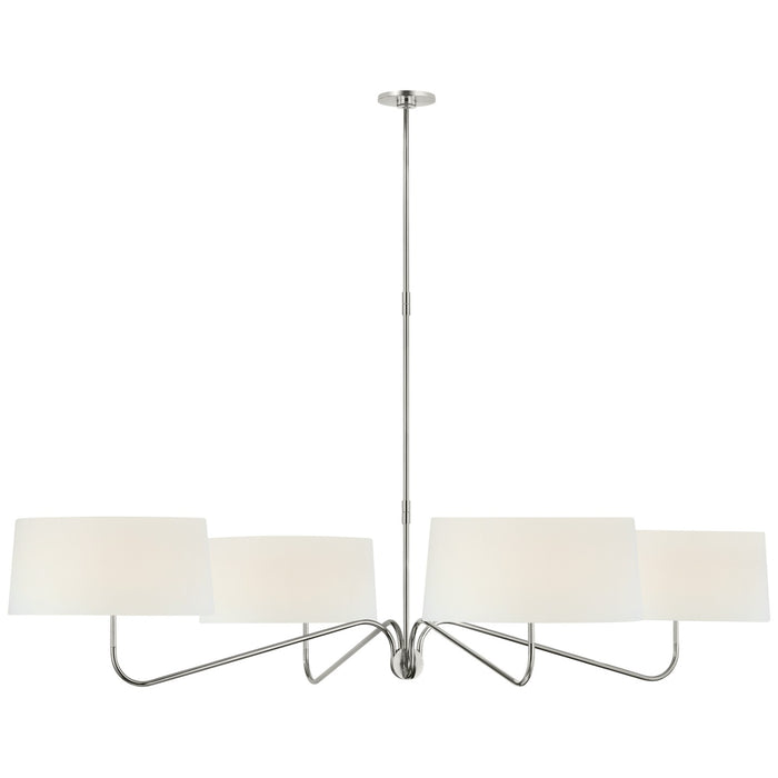 Visual Comfort Signature TOB 5350PN-L LED Chandelier, Polished Nickel