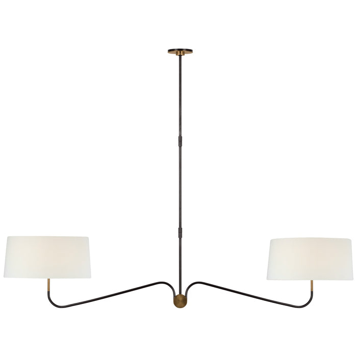 Visual Comfort Signature TOB 5353BZ/HAB-L LED Chandelier, Bronze and Brass