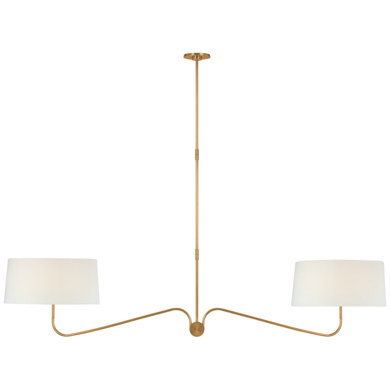 Visual Comfort Signature TOB 5353HAB-L LED Chandelier, Hand-Rubbed Antique Brass
