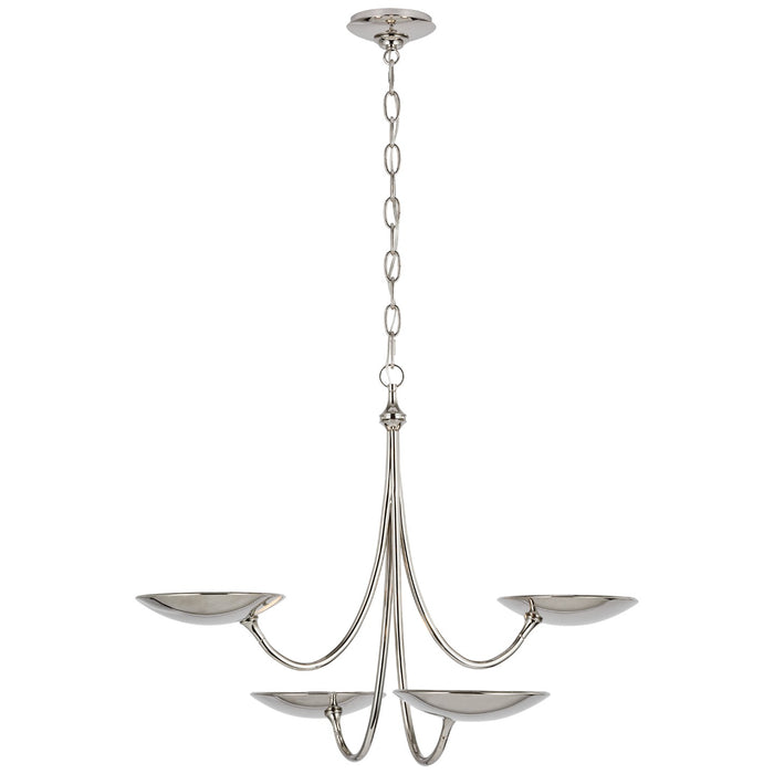Visual Comfort Signature TOB 5780PN LED Chandelier, Polished Nickel