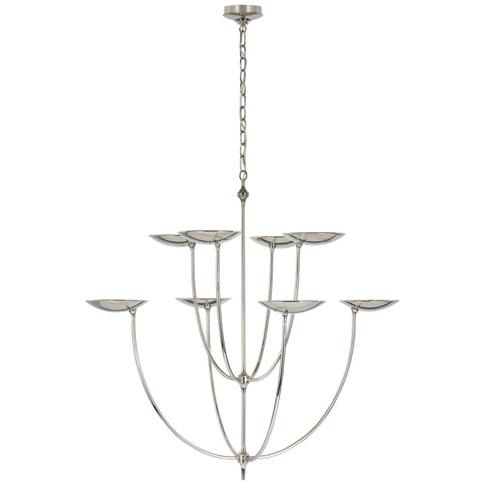 Visual Comfort Signature TOB 5785PN LED Chandelier, Polished Nickel
