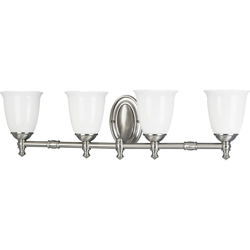 Progress Lighting P3041-09 Four Light Bath, Brushed Nickel