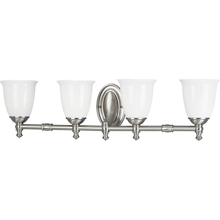 Progress Lighting P3041-09 Four Light Bath, Brushed Nickel