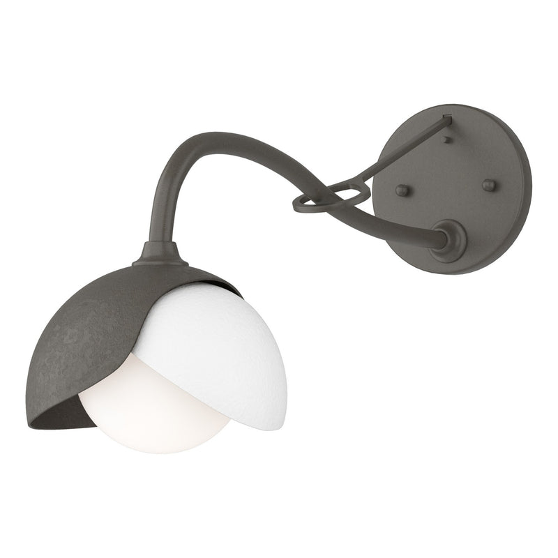 Hubbardton Forge 201377-SKT-07-02-GG0711 One Light Wall Sconce, Dark Smoke