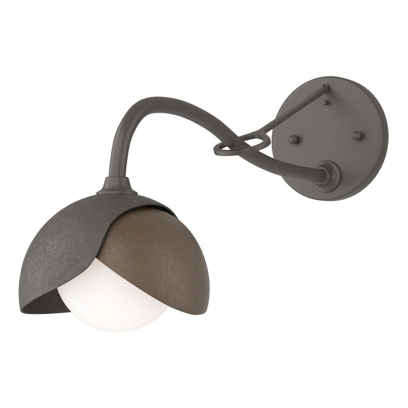 Hubbardton Forge 201377-SKT-07-05-GG0711 One Light Wall Sconce, Dark Smoke