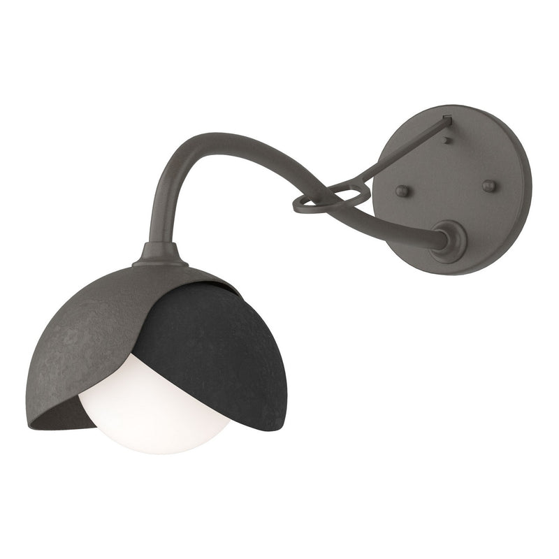 Hubbardton Forge 201377-SKT-07-10-GG0711 One Light Wall Sconce, Dark Smoke