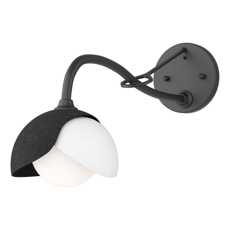 Hubbardton Forge 201377-SKT-10-02-GG0711 One Light Wall Sconce, Black