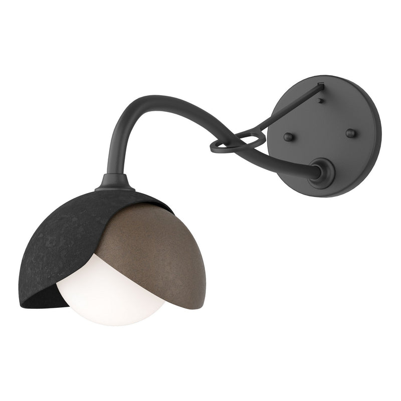 Hubbardton Forge 201377-SKT-10-10-GG0711 One Light Wall Sconce, Black