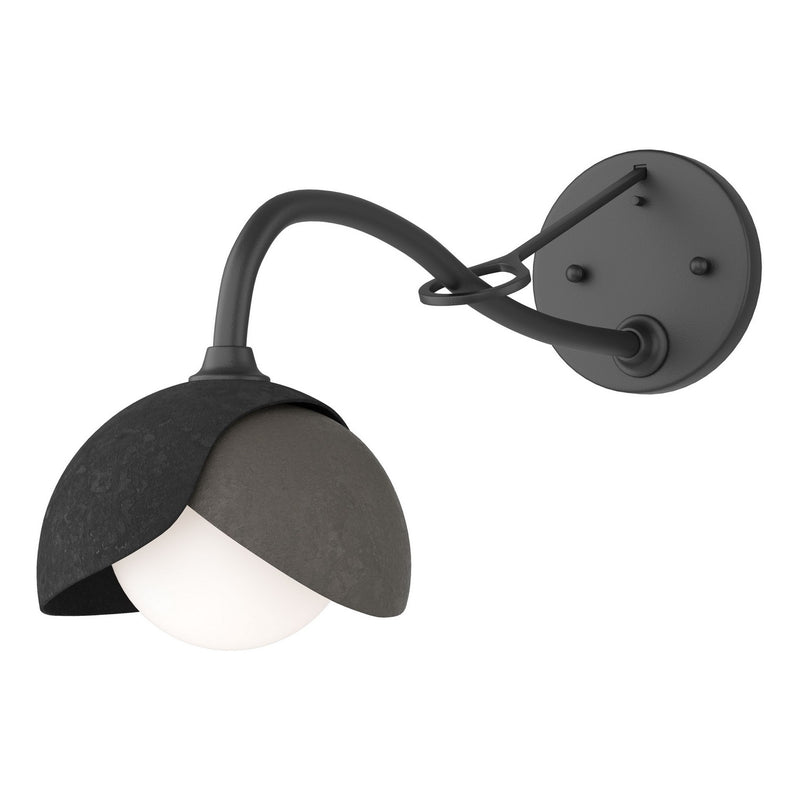 Hubbardton Forge 201377-SKT-10-07-GG0711 One Light Wall Sconce, Black