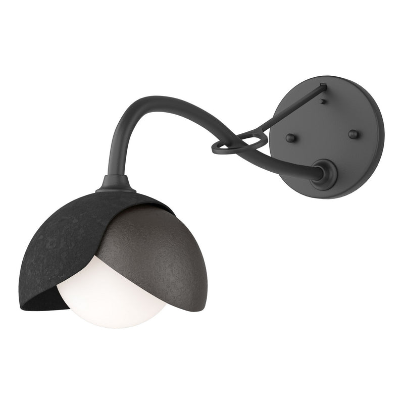 Hubbardton Forge 201377-SKT-10-14-GG0711 One Light Wall Sconce, Black