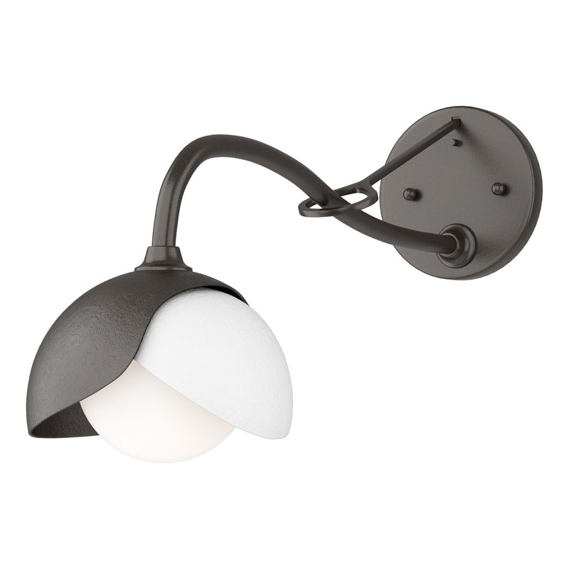 Hubbardton Forge 201377-SKT-14-02-GG0711 One Light Wall Sconce, Oil Rubbed Bronze