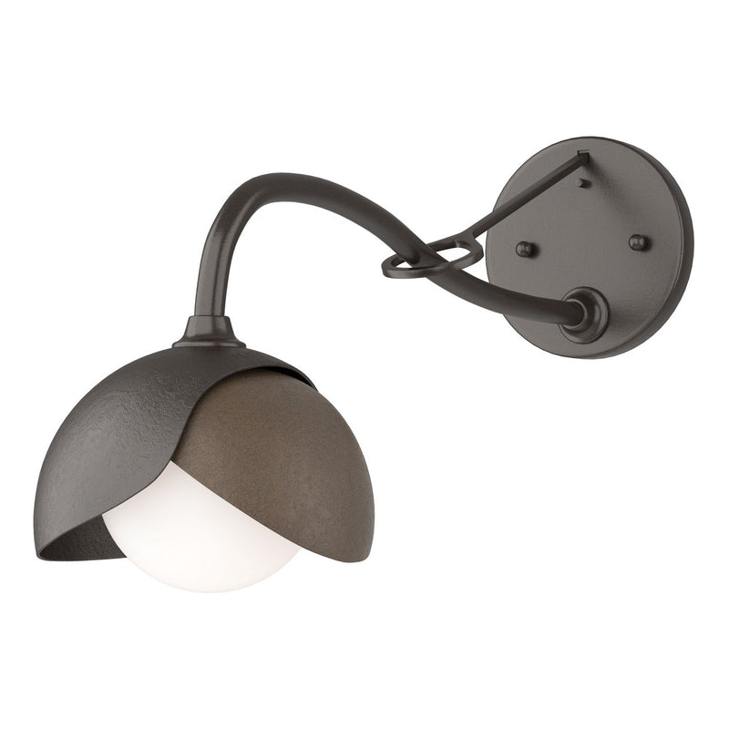 Hubbardton Forge 201377-SKT-14-14-GG0711 One Light Wall Sconce, Oil Rubbed Bronze