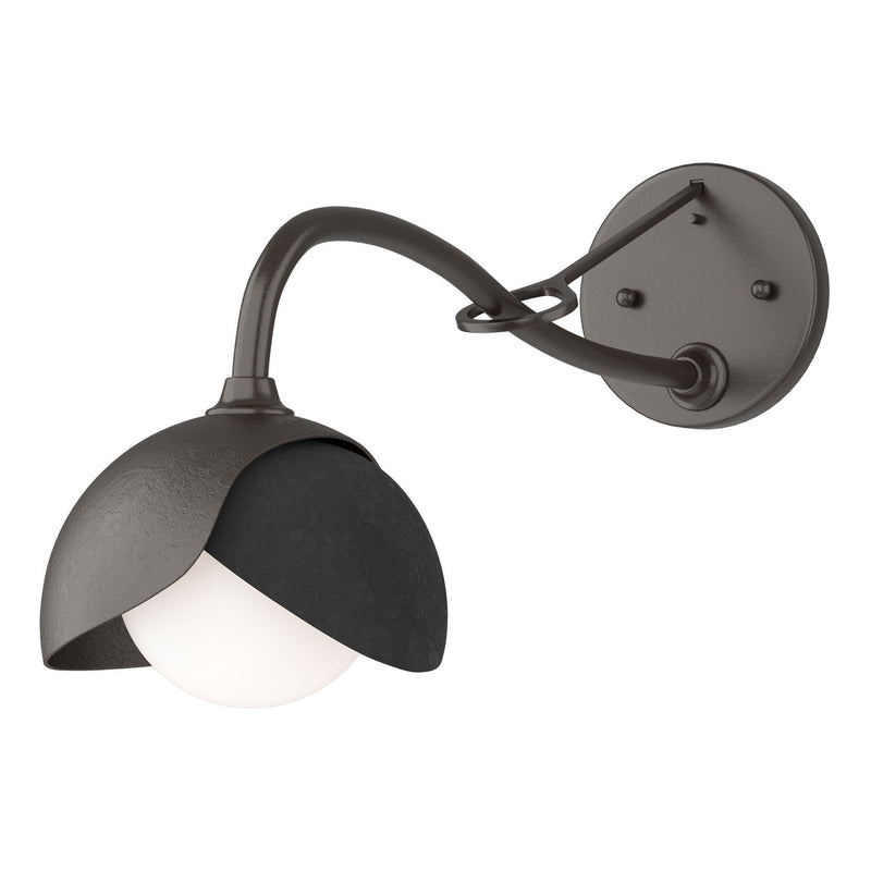Hubbardton Forge 201377-SKT-14-10-GG0711 One Light Wall Sconce, Oil Rubbed Bronze