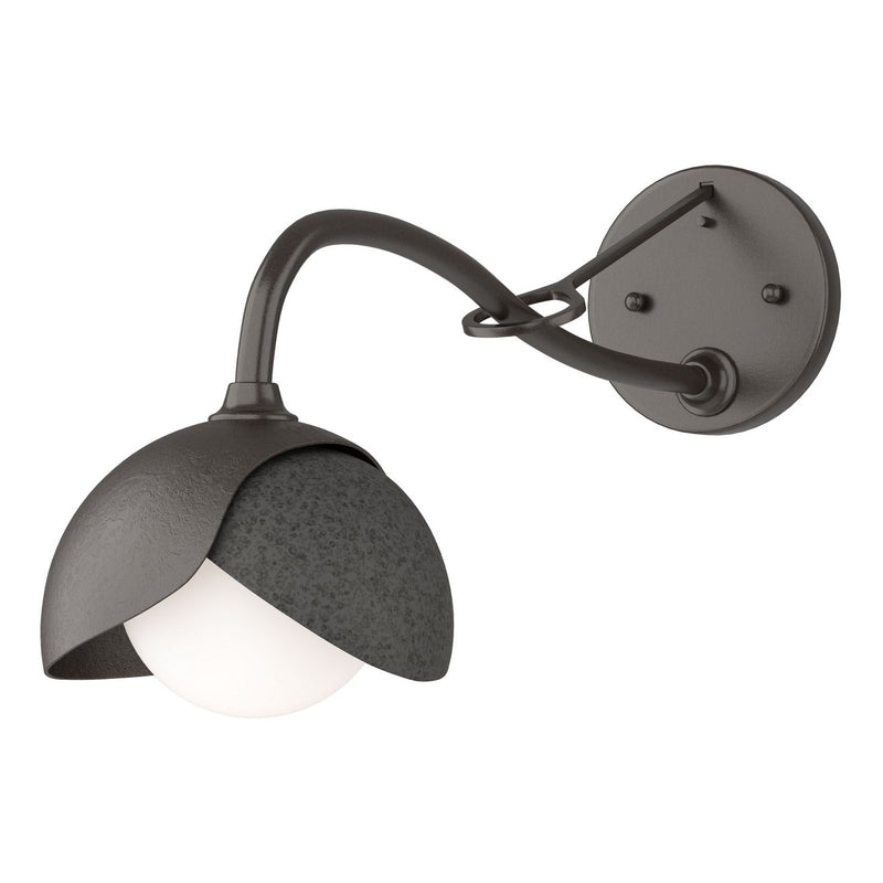Hubbardton Forge 201377-SKT-14-20-GG0711 One Light Wall Sconce, Oil Rubbed Bronze