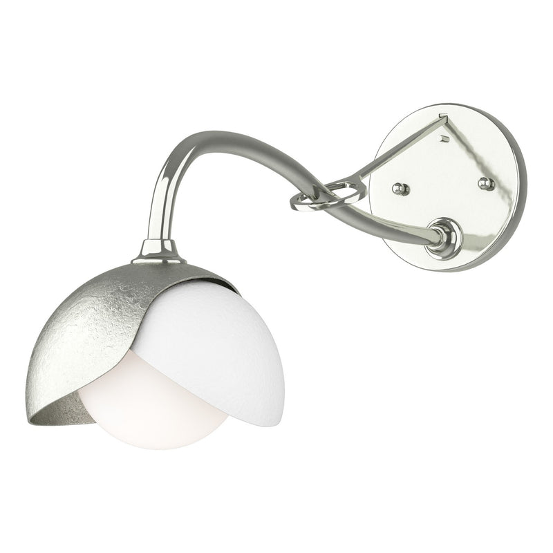 Hubbardton Forge 201377-SKT-85-02-GG0711 One Light Wall Sconce, Sterling