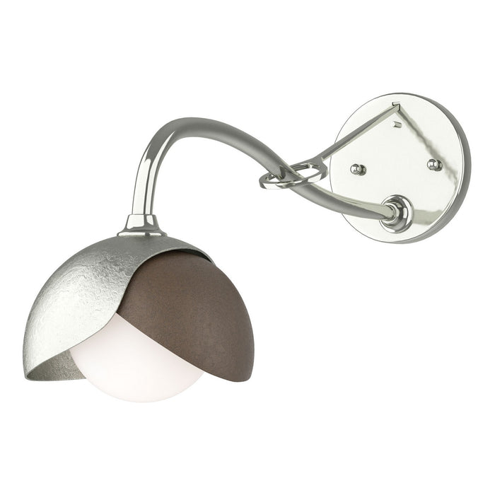 Hubbardton Forge 201377-SKT-85-05-GG0711 One Light Wall Sconce, Sterling