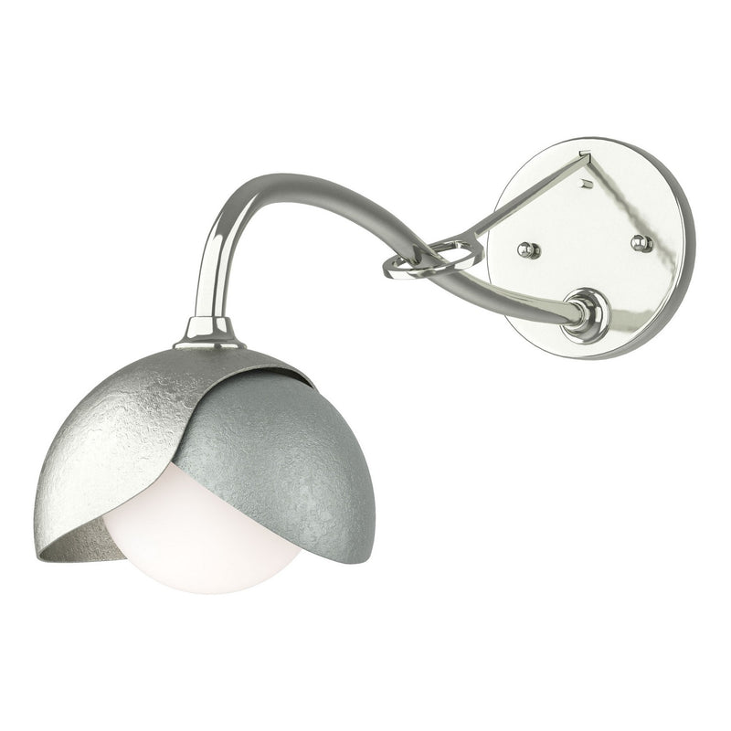 Hubbardton Forge 201377-SKT-85-82-GG0711 One Light Wall Sconce, Sterling