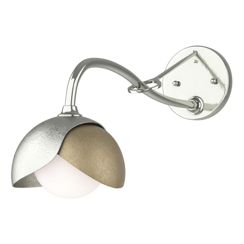 Hubbardton Forge 201377-SKT-85-84-GG0711 One Light Wall Sconce, Sterling