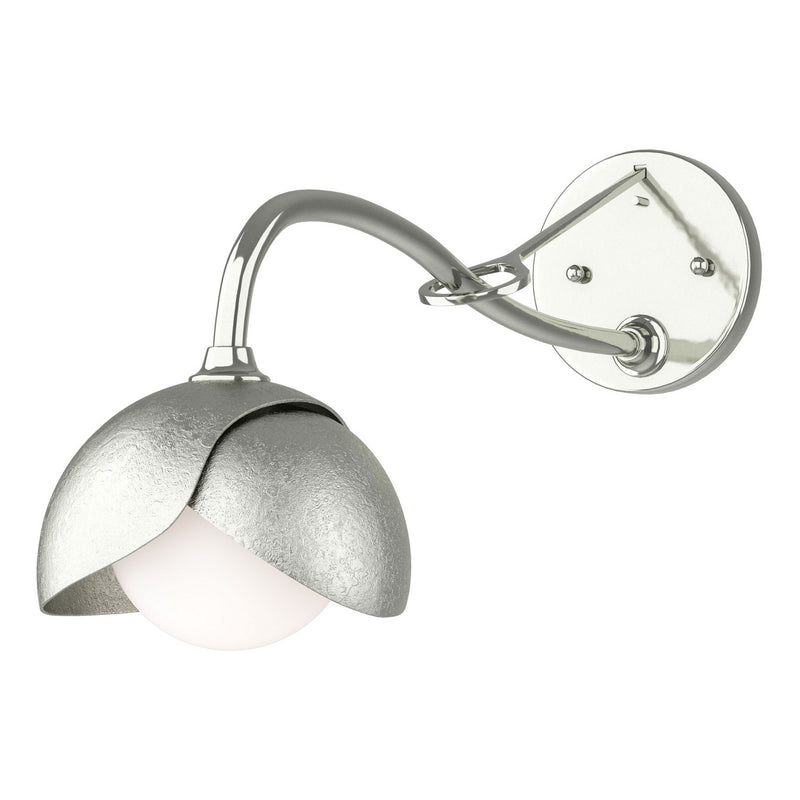 Hubbardton Forge 201377-SKT-85-85-GG0711 One Light Wall Sconce, Sterling