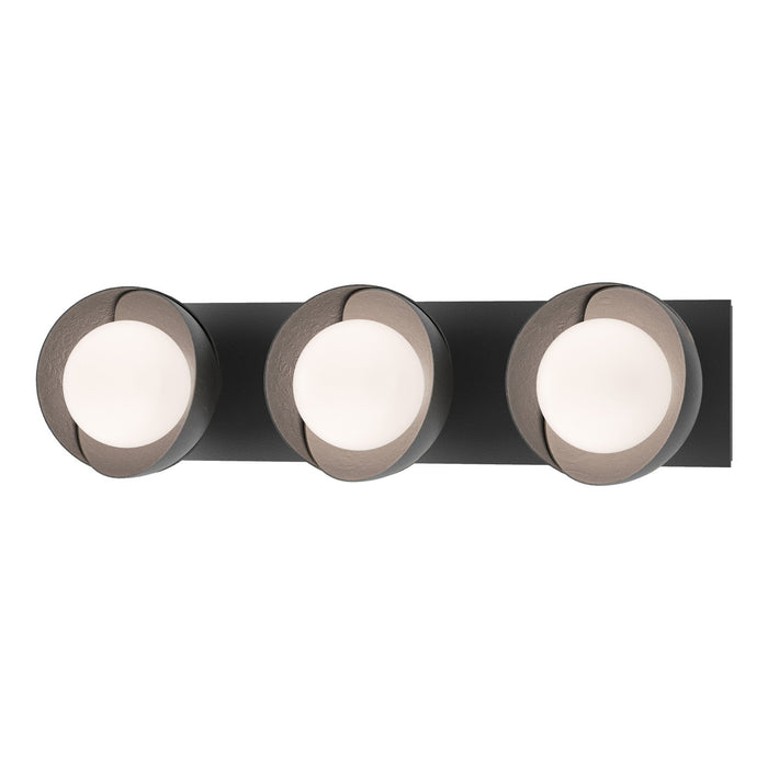 Hubbardton Forge 201378-SKT-10-10-GG0711 Three Light Bath Sconce, Black